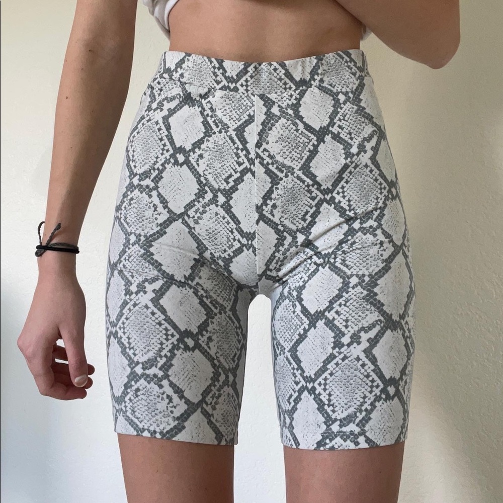 American Eagle Snake Print Biker Shorts